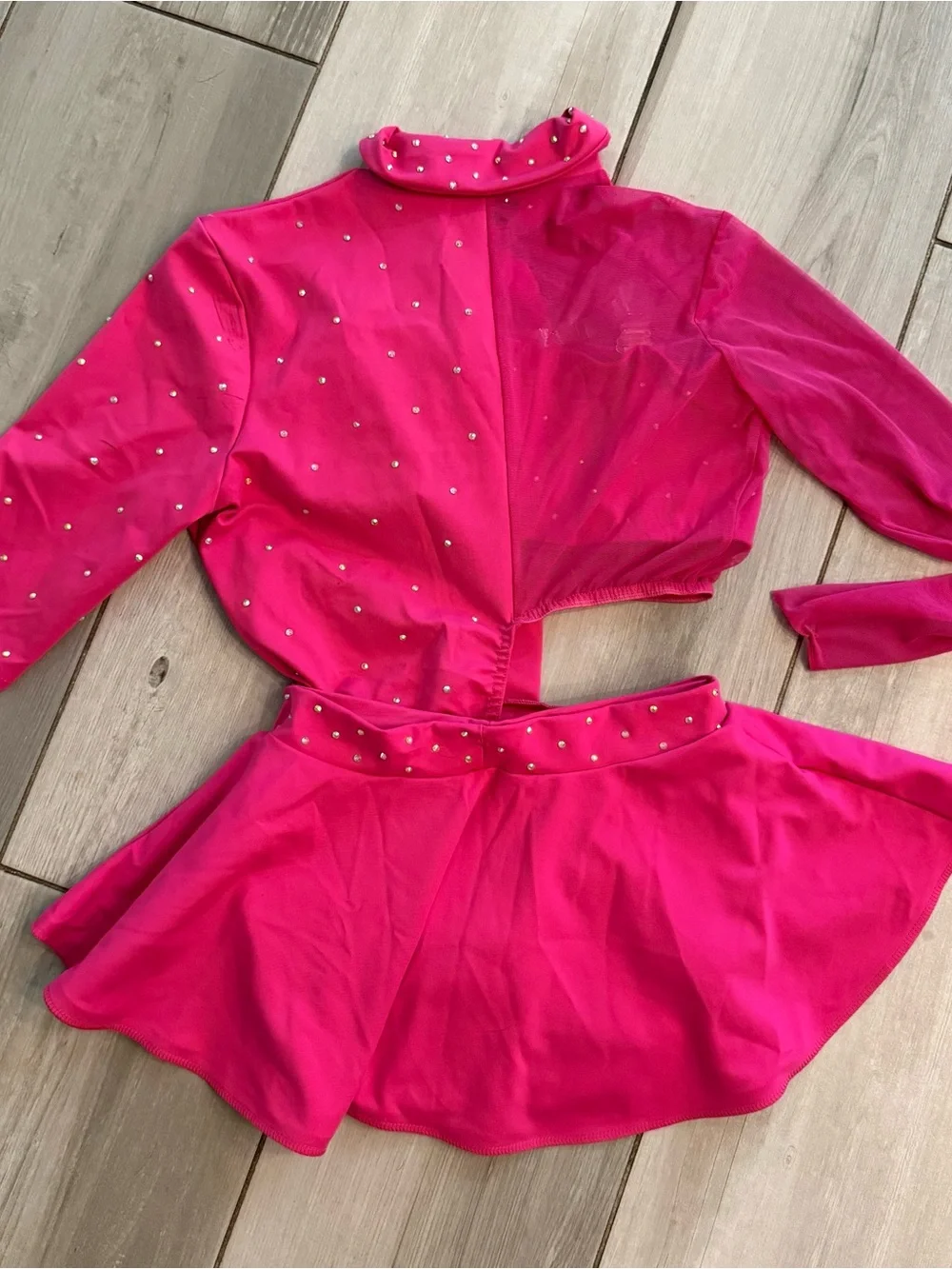 Girls / Teen Hot Pink Sparkle Dance Costume Set